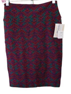 New LuLaRoe Cassie Colorful Patterned Stretchy Skirt